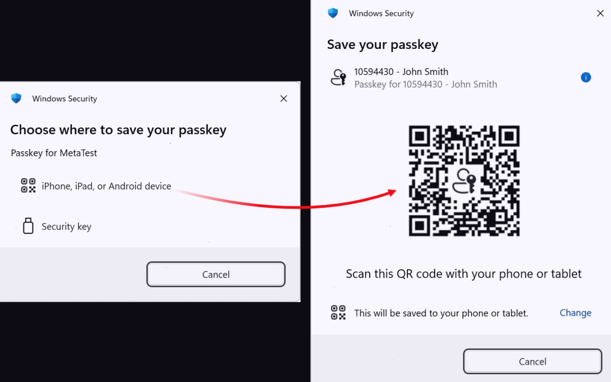创建 Passkey